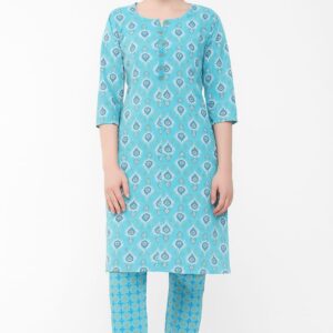 Elegant Floral Print Ladies Kurti – Soft Cotton, Comfortable Fit, Ethnic & Casual Wear